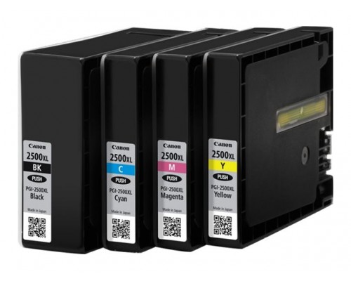 CANON PGI-2500XL B&sol;C&sol;M&sol;Y inktcartridge zwart en drie kleuren high capacity multipack