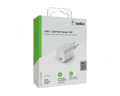BELKIN 30W USB-C Charger GaN WHT