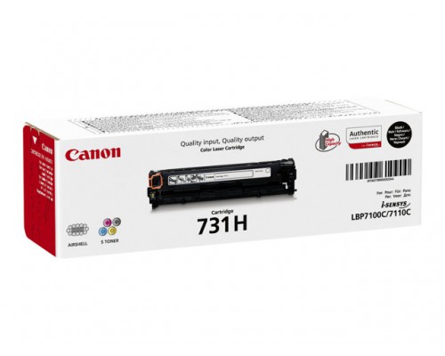 CANON 731H-BK tonercartridge zwart high capacity 2.400 pagina s 1-pack
