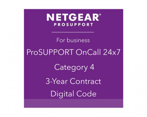 NETGEAR ProSupport Maintenance Contract OnCall Cat4 3Years 24hx7d Techn&period;PhoneSupport &plus; express hardware replacement - electr&period;License