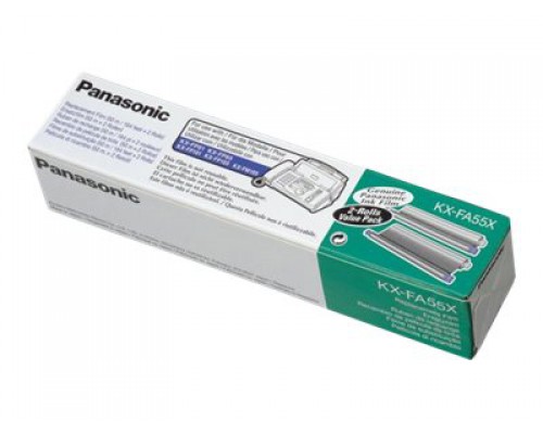 PANASONIC KX-FA55X KX-FP151 FP181 FP185 thermal ribbon black 2x140 pages 2-pack