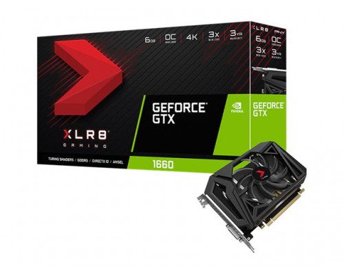 PNY GeForce GTX 1660 6GB XLR8 Gaming Overclocked Edition 6GB GDDR5 PCI Express 3&period;0 x16