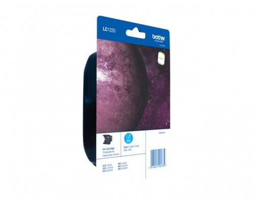 BROTHER LC-1220 inktcartridge cyaan standard capacity 300 pagina s 1-pack blister zonder alarm