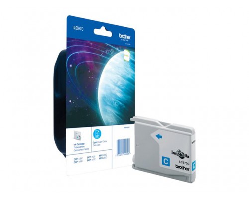 BROTHER LC-970 inktcartridge cyaan standard capacity 300 pagina s 1-pack blister zonder alarm