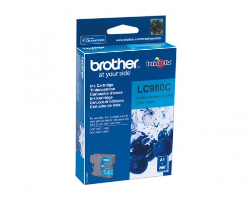 BROTHER LC-980 inktcartridge cyaan standard capacity 5&period;5ml 260 paginas 1-pack