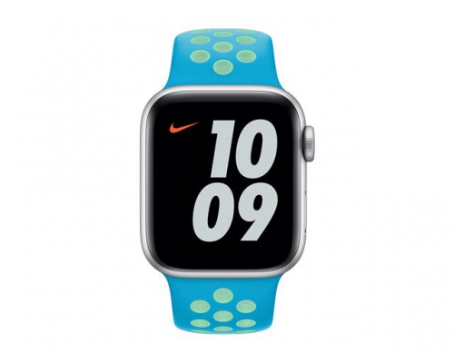 APPLE 40mm Chlorine Blue/Green Glow Nike Sport Band - Regular
