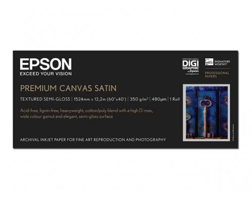 EPSON Premier art water resistant canvas inktjet 350g&sol;m2 1524mm x 12&period;2m 1 rol 1-pack