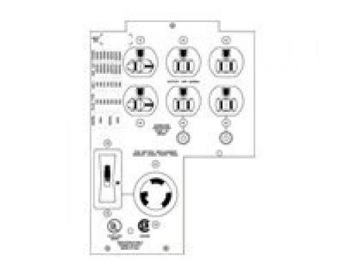 APC Backplate Kit w 4 5-15R 2 5-20R 1 L5-20R for SUA2200 and SUA3000