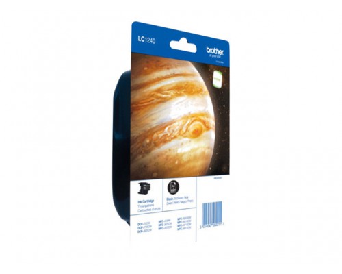 BROTHER LC-1240 inktcartridge zwart high capacity 600 paginas 1-pack blister zonder alarm