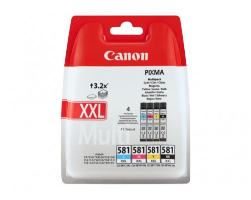 CANON INK CLI-581XXL C&sol;M&sol;Y&sol;BK MULTI