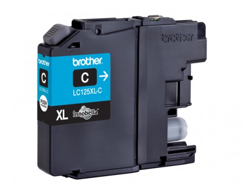 BROTHER LC-125XL inktcartridge cyaan high capacity 1&period;200 pagina 1-pack blister zonder alarm