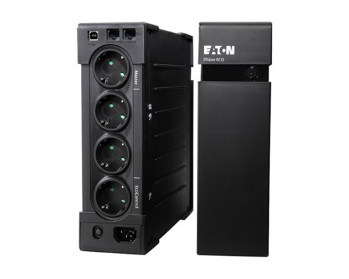 Eaton UPS Ellipse ECO 650 USB DIN &lpar;rack&sol;tower&rpar; - AC 230 V - 400 Watt - 650 VA - USB - Shuko 4 Output - 2U - 19inch