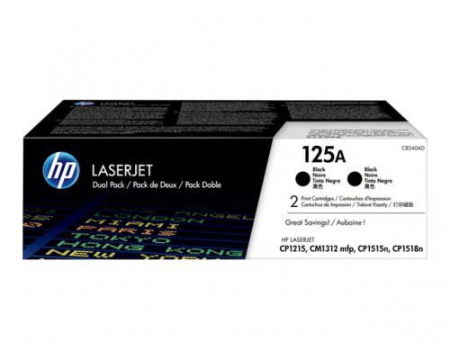 HP 125A originele toner cartridge zwart standard capacity 2 x 2&period;200 paginas 2-pack