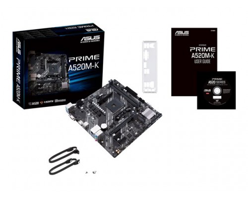 ASUS PRIME A520M-K AMD Socket AM4 for 3rd Gen AMD Ryzen mATX Form Factor DDR4