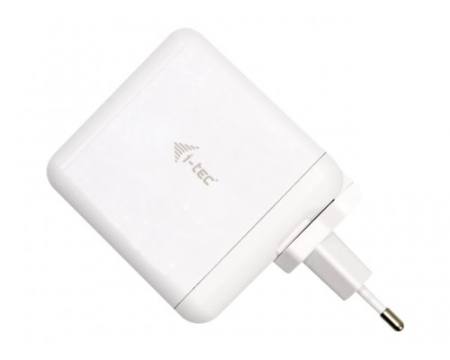 I-TEC USB-C Travel Charger 60W 1x USB-C port 60W 1x USB-A port 18W for laptops tablets smartphones HP Apple Dell MacBook etc&period;