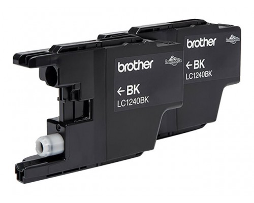 BROTHER LC-1240 inktcartridge zwart high capacity 2x600 pagina s 1-pack blister zonder alarm