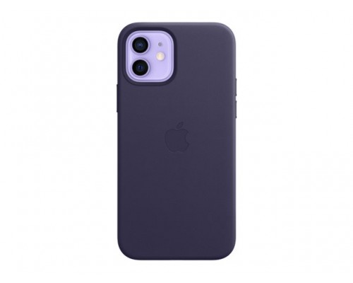 APPLE iPhone 12&sol;12 Pro Leather Case with MagSafe - Deep Violet