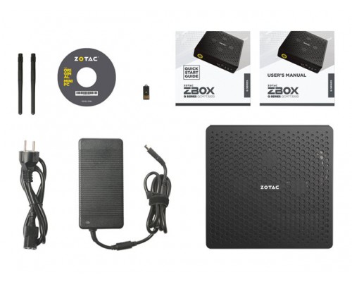 ZOTAC ZBOX QCM7T3000 Barebone Intel Core i7-10750H 2xDDR4-2933&sol;2666 SODIMM Slot max 64GB M&period;2 SSD PCIE x4&sol;SATA III SSD Slot 2242&sol;2280