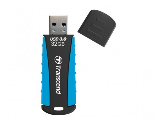 TRANSCEND JetFlash 810 32GB USB3&period;0 USB stick Blauw Resistant to shock&sol;water&sol;dust&sol;scratches - Meets US military drop-test
