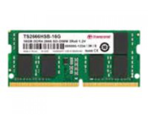 TRANSCEND 4GB DDR4 2666Mhz SO-DIMM 1Rx8 512Mx8 CL19 1&period;2V