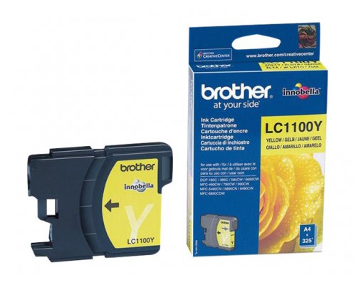 BROTHER LC-1100 inktcartridge geel standard capacity 7&period;5ml 325 pagina s 1-pack