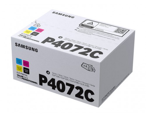 SAMSUNG CLT-P4072C&sol;ELS 4-pk CYMK Toner Cr