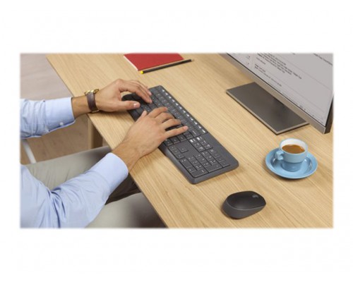 LOGITECH MK235 wireless Keyboard &plus; Mouse Combo Grey - Nordic Layout &lpar;PAN&rpar;