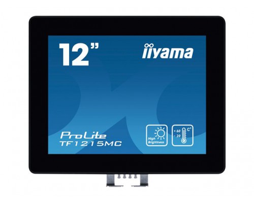 IIYAMA TF1215MC-B1 12.1inch PCAP Bezel Touch 1024x768 450cd/m2 DisplayPort HDMI VGA Through Glass Gloves mode