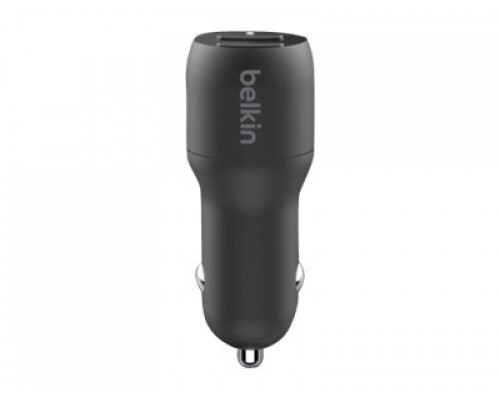 BELKIN Dual USB-A Car Charger w/ 1M PVC A-mUSB 24W BLK