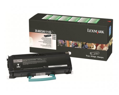 LEXMARK X463&comma; X464&comma; X466 tonercartridge zwart standard capacity 3&period;500 pagina s 1-pack return program