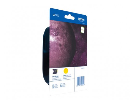 BROTHER LC-1220 inktcartridge geel standard capacity 300 pagina s 1-pack blister zonder alarm