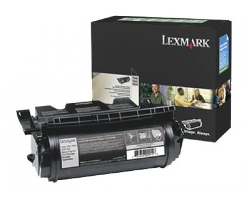 LEXMARK T640&comma; T642&comma; T644 tonercartridge zwart high yield 21&period;000 pabinas 1-pack return program etiketten-printcartridge