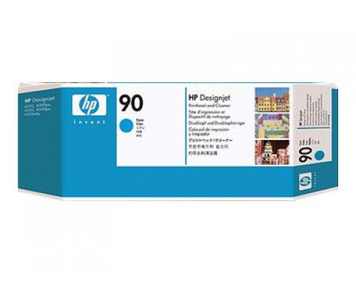 HP 90 originele printkop incl&period; reiniger cyaan standard capacity 1-pack