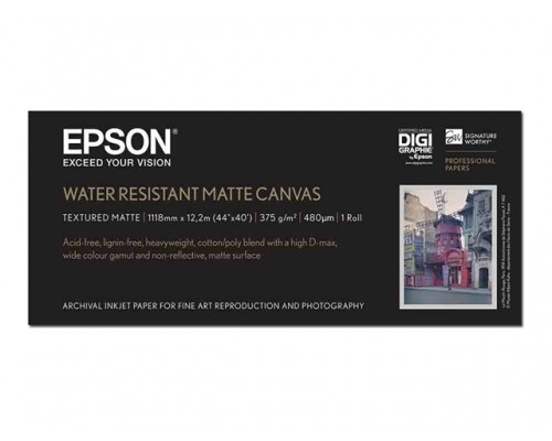 EPSON S042016 Matte water resistant canvas inktjet 375g&sol;m2 1118mm x 12&period;2m 1 rol 1-pack