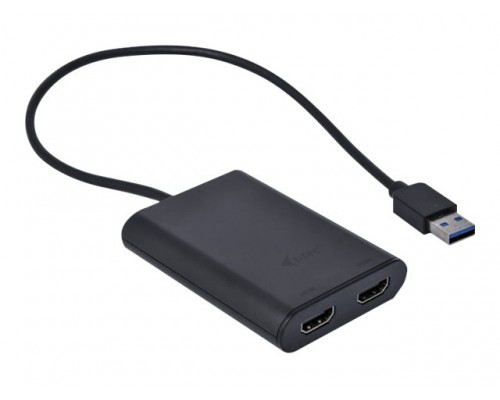 I-TEC USB 3.0 HDMI 2x HDMI 4K Ultra HD 4096x2160/60Hz Display Adapter mit DisplayLink Chip 6950 fuer MacOS Windows Android