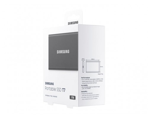 SAMSUNG Portable SSD T7 1TB extern USB 3&period;2 Gen 2 indigo titan grey