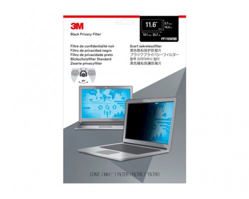 3M Privacy Filter PF116W9B for Laptops 29.46cm 11.6inch