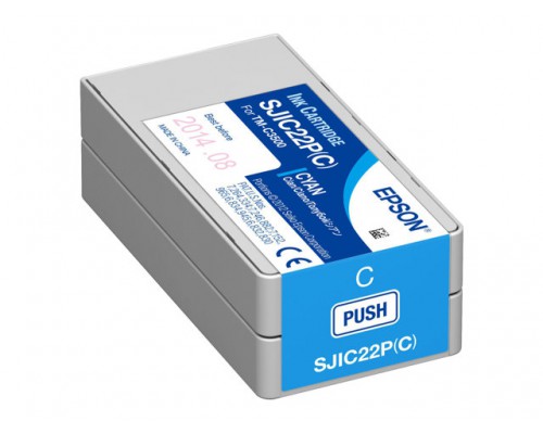 EPSON SJIC22P&lpar;C&rpar; inktcartridge cyaan standard capacity 32&period;5ml 1-pack