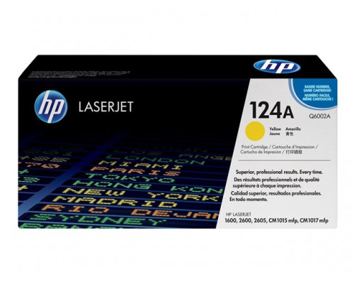 HP 124A Colour LaserJet originele toner cartridge geel standard capacity 2&period;000 pagina s 1-pack