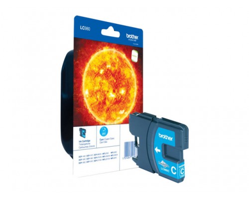 BROTHER LC-980 inktcartridge cyaan standard capacity 5&period;5ml 260 pagina s 1-pack blister zonder alarm