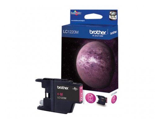 BROTHER LC-1220 inktcartridge magenta standard capacity 300 pagina s 1-pack blister zonder alarm