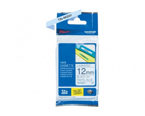 BROTHER tape black&sol;pastel blue 12mm&sol;4m