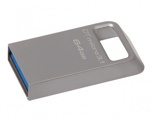 KINGSTON 64GB DTMicro USB 3&period;1&sol;3&period;0 Type-A metal ultra-compact flash drive