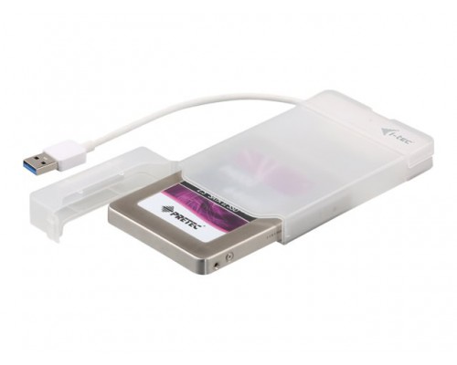 I-TEC USB 3.0 Advance MySafe Easy Enclosure 6.4cm 2.5inch External Enclosure for SATA HDD itegrated cable white
