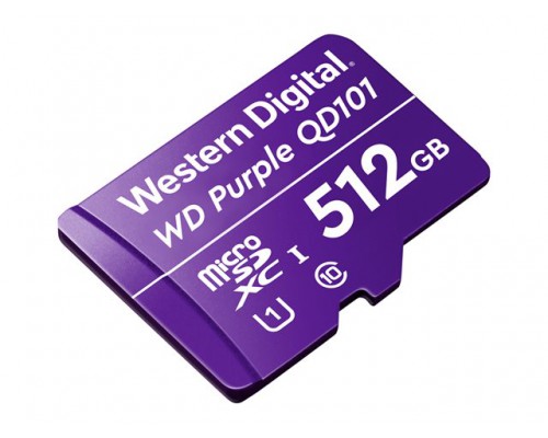 WD Purple 512GB Surveillance microSD XC Class - 10 UHS 1