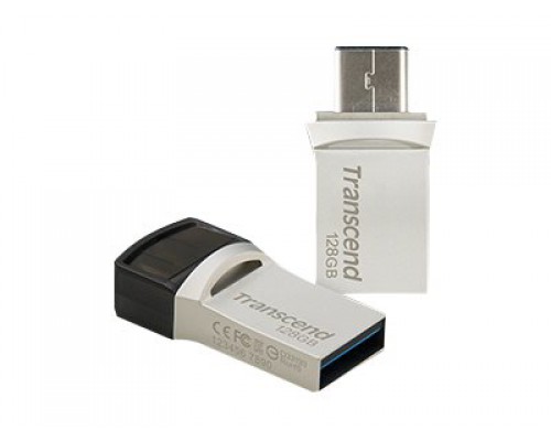 TRANSCEND 128GB USB3&period;0 Pen Drive OTG Type A&C Silver