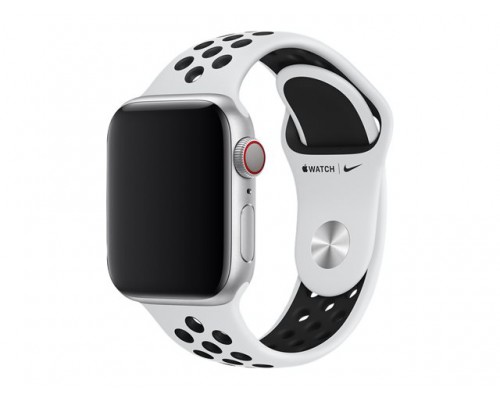 APPLE 40mm Pure Platinum/Black Nike Sport Band - S/M & M/L