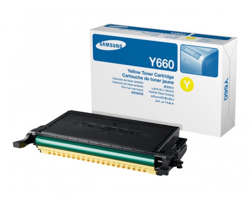 SAMSUNG CLP-Y660B&sol;ELS High Yield Yellow Toner Cartridge