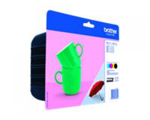 BROTHER LC-227XL ink cartridge black and tri-colour high capacity 1-pack blister without alarm