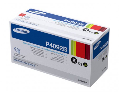 SAMSUNG CLT-P4092B&sol;ELS 2-pk Black Toner C